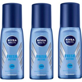 Nivea Fresh Active Pump Sprey 3x75 ml Erkek Deodorant