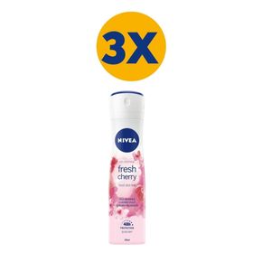 Nivea Fresh Cherry 3x150 ml Kadın Sprey Deodorant