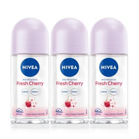 Nivea Fresh Cherry 3x50 ml Kadın Roll-On