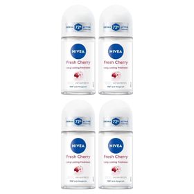 Nivea Fresh Cherry 4x50 ml Kadın Roll-On