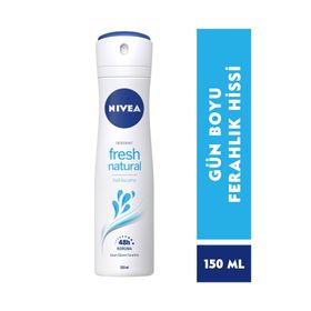 Nivea Fresh Natural 150 ml Antiperspirant Pudrasız Kadın Sprey Deodorant
