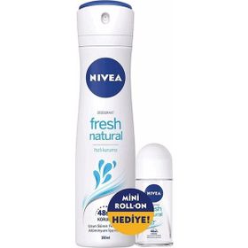 Nivea Fresh Natural 150 ml Kadın Deodorant + Fresh Natural 25 ml Kadın Roll-On