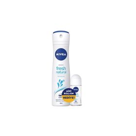 Nivea Fresh Natural 150 ml Kadın Deodorant + Fresh Natural 25 ml Kadın Roll-On