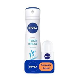 Nivea Fresh Natural 150 ml Kadın Sprey Deodorant + 25 ml Roll-on