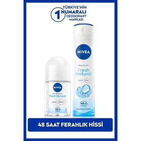 Nivea Fresh Natural 150 ml Kadın Sprey Deodorant + 25 ml Roll-on
