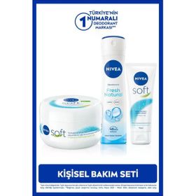 Nivea Fresh Natural 150 ml Kadın Sprey Deodorant + Soft 50 ml Nemlendirici Bakım Kremi