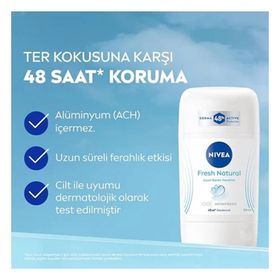 Nivea Fresh Natural 2x50 ml Kadın Stick Deodorant