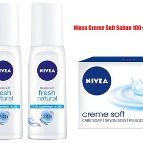 Nivea Fresh Natural 2x75 ml Kadın Sprey Deodorant