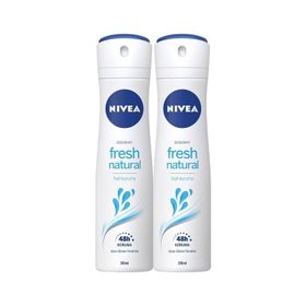 Nivea Fresh Natural 2x75 ml Kadın Sprey Deodorant