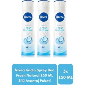 Nivea Fresh Natural 3x150 ml Kadın Sprey Deodorant