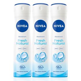 Nivea Fresh Natural 3x150 ml Kadın Sprey Deodorant
