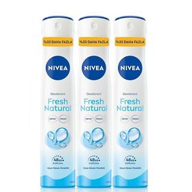 Nivea Fresh Natural 3x200 ML Kadın Sprey Deodorant