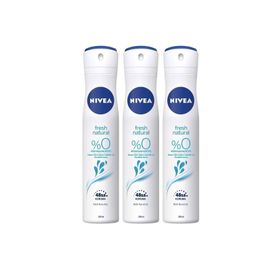 Nivea Fresh Natural 3x200 ml Sprey Deodorant