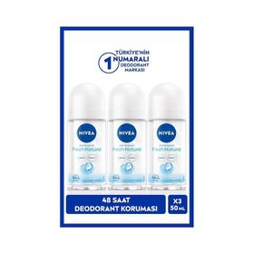 Nivea Fresh Natural 3x50 ml Kadın Roll-On