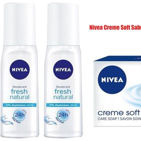 Nivea Fresh Natural 3x75 ml Kadın Sprey Deodorant