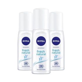 Nivea Fresh Natural 3x75 ml Kadın Sprey Deodorant