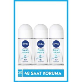 Nivea Fresh Natural Anti Perspirant 3x50 ml Kadın Roll-On Deodorant