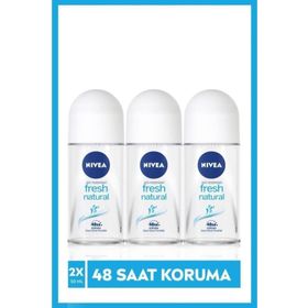 Nivea Fresh Natural Anti Perspirant 3x50 ml Kadın Roll-On Deodorant