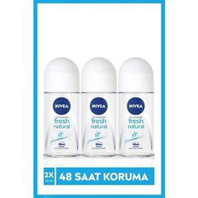 Nivea Fresh Natural Anti Perspirant 3x50 ml Kadın Roll-On Deodorant