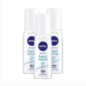 Nivea Fresh Natural Pump 3x75 ml Kadın Sprey Deodorant