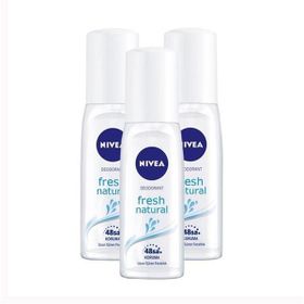 Nivea Fresh Natural Pump 3x75 ml Kadın Sprey Deodorant