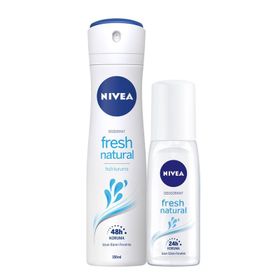 Nivea Fresh Natural Pump Sprey 75 ml Kadın Deodorant + 150 ml Sprey Deodorant