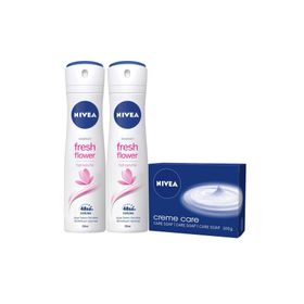 Nivea Fresh Naturals 2x150 ml Kadın Sprey Deodorant