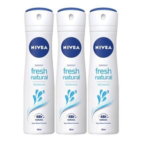 Nivea Fresh Naturals 3x150 ml Kadın Sprey Deodorant