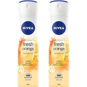 Nivea Fresh Orange 2x150 ml Kadın Sprey Deodorant