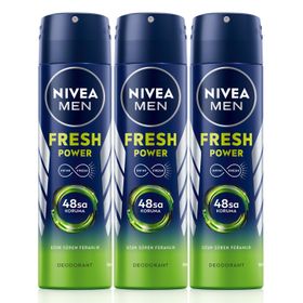 Nivea Fresh Power 3x150 ML Erkek Sprey Deodorant
