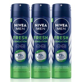 Nivea Fresh Sensation 3x150 ml Erkek Sprey Deodorant