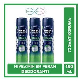 Nivea Fresh Sensation 3x150 ml Erkek Sprey Deodorant