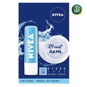 Nivea Hydro Care SPF15 10x4.8 gr Dudak Bakım Kremi