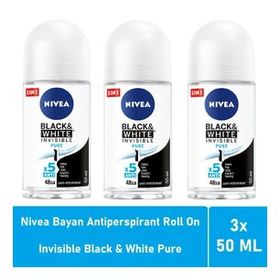 Nivea Invisible Black & White 3x50 ml Kadın Roll-on