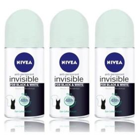 Nivea Invisible Black & White 3x50 ml Kadın Roll-on