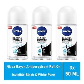 Nivea Invisible Black & White 3x50 ml Kadın Roll-on