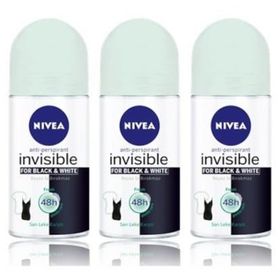 Nivea Invisible Black & White 3x50 ml Kadın Roll-on