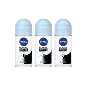 Nivea Invisible Black & White 3x50 ml Kadın Roll-on