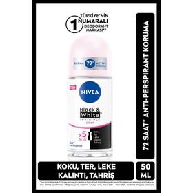 Nivea Invisible Black White Clear 50 ml Kadın Roll-On