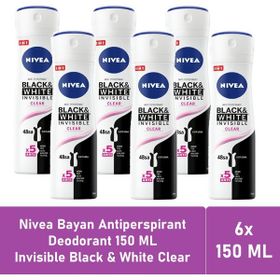 Nivea Invisible Black White Clear 6x150 ml Kadın Sprey Deodorant