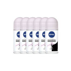 Nivea Invisible Black White Clear 6x50 ml Kadın Roll-On