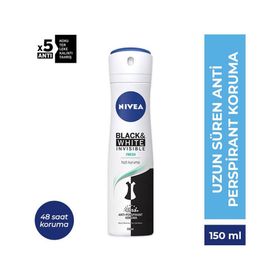 Nivea Invisible Black & White Fresh 130 ml Sprey Deodorant