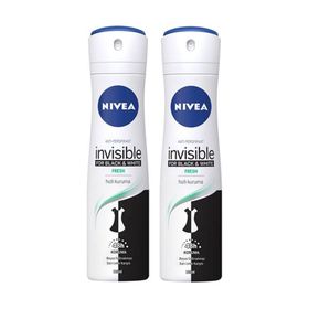 Nivea Invısıble Black White Fresh 2x150 ml Sprey Deodorant