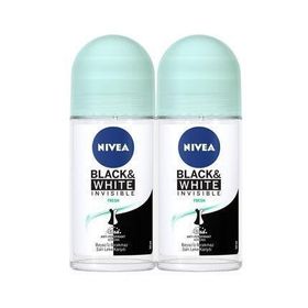 Nivea Invisible Black & White Fresh 2x50 ml Kadın Roll-On Deodorant