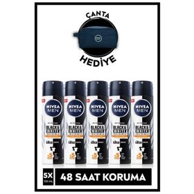 Nivea Invisible Black White Güçlü Etki Erkek 5x150 ml Sprey Deodorant