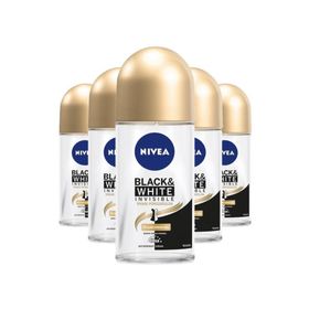 Nivea Invisible Black White İpeksi Pürüzsüzlük 5x50 ML Roll-On