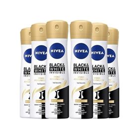 Nivea Invisible Black White İpeksi Pürüzsüzlük 6x150 ml Kadın Sprey Deodorant