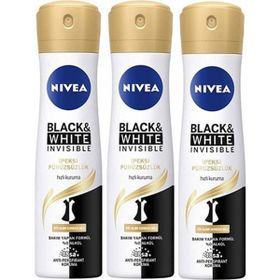 Nivea Invisible Black White İpeksiz Pürüzsüzlük 3x150 ml Kadın Sprey Deodorant