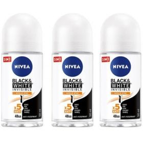 Nivea Invisible Black White Men Güçlü Etki 3x50 ml Erkek Roll-On Deodorant