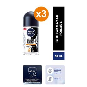 Nivea Invisible Black White Men Güçlü Etki 3x50 ml Erkek Roll-On Deodorant